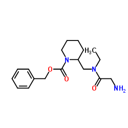 Benzyl 2-{[ethyl(glycyl)amino]methyl}-1-piperidinecarboxylate结构式