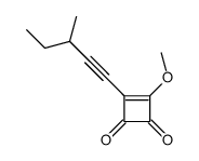 3-methoxy-4-(3-methylpent-1-ynyl)cyclobut-3-ene-1,2-dione结构式