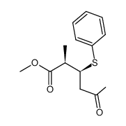 methyl (2R,3S)-2-methyl-5-oxo-3-(phenylthio)hexanoate Structure