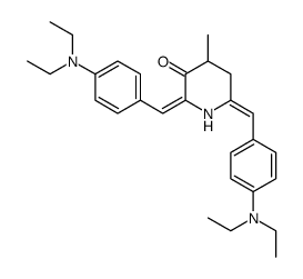 2,6-bis[[4-(diethylamino)phenyl]methylidene]-4-methylpiperidin-3-one Structure