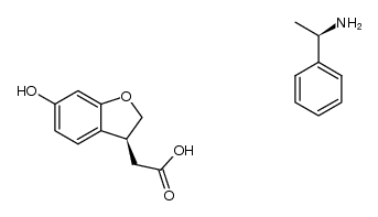 (R)-1-苯基乙胺(S)-2-(6-羟基-2,3-二氢苯并呋喃-3-基)乙酸乙酯结构式