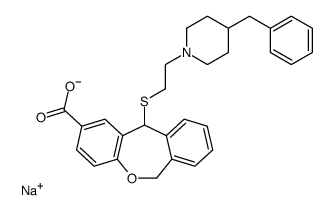 sodium,11-[2-(4-benzylpiperidin-1-yl)ethylsulfanyl]-6,11-dihydrobenzo[c][1]benzoxepine-2-carboxylate结构式