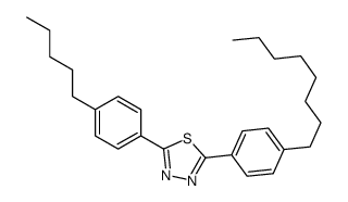 2-(4-octylphenyl)-5-(4-pentylphenyl)-1,3,4-thiadiazole Structure