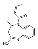 5-[(E)-but-2-enoyl]-4-methyl-3,4-dihydro-1H-1,5-benzodiazepin-2-one结构式