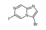 3-bromo-6-iodoimidazo[1,2-a]pyrazine结构式