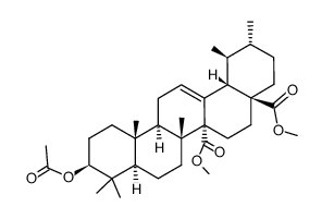 3β-Acetyloxyurs-12-ene-27,28-dioic acid dimethyl ester structure