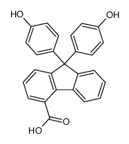 9,9-bis(4-hydroxyphenyl)-fluoren-4-carboxylic acid结构式