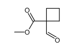 Cyclobutanecarboxylic acid, 1-formyl-, methyl ester (9CI) structure