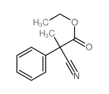 Benzeneacetic acid, a-cyano-a-methyl-, ethyl ester Structure