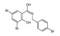 3,5-dibromo-N-[(4-bromophenyl)methyl]-2-hydroxybenzamide Structure