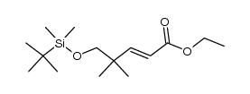 (E)-5-(tert-butyldimethylsilyloxy)-4,4-dimethylpent-2-enoic acid ethyl ester结构式