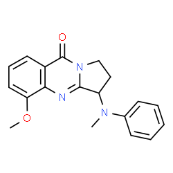 Pyrrolo[2,1-b]quinazolin-9(1H)-one,2,3-dihydro-5-methoxy-3-(methylphenylamino)- structure