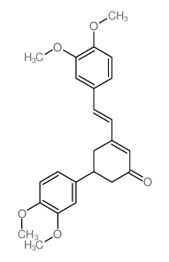 2-Cyclohexen-1-one,5-(3,4-dimethoxyphenyl)-3-[2-(3,4-dimethoxyphenyl)ethenyl]-结构式