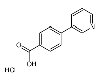 4-pyridin-3-ylbenzoic acid,hydrochloride Structure