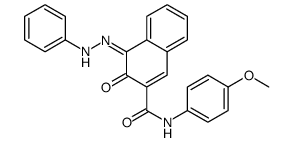 (4Z)-N-(4-methoxyphenyl)-3-oxo-4-(phenylhydrazinylidene)naphthalene-2-carboxamide Structure