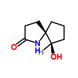 6-羟基-1-氮杂-(5R,6S)-REL-螺[4.4]壬烷-2-酮结构式