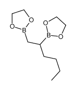 2-[1-(1,3,2-dioxaborolan-2-yl)hexan-2-yl]-1,3,2-dioxaborolane Structure