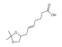 7-(2,2-dimethyl-1,3-dioxolan-4-yl)hept-5-enoic acid结构式