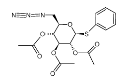 phenyl 2,3,4-tri-O-acetyl-6-azido-6-deoxy-1-thio-β-D-glucopyranoside结构式