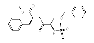 (S)-2-((R)-3-Benzyloxy-2-methanesulfonylamino-propionylamino)-3-phenyl-propionic acid methyl ester结构式