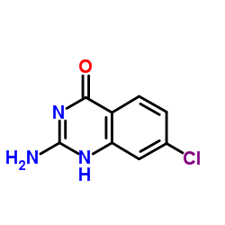 4(3H)-Quinazolinone, 2-amino-7-chloro-结构式