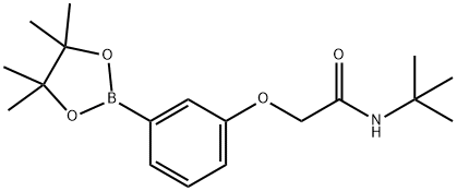 N-tert-butyl-2-[3-(4,4,5,5-tetramethyl-1,3,2-dioxaborolan-2-yl)phenoxy]acetamide Structure