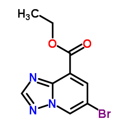 Ethyl 6-bromo[1,2,4]triazolo[1,5-a]pyridine-8-carboxylate结构式
