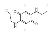 2,5-Cyclohexadiene-1,4-dione,2,5-dichloro-3,6-bis[(2-chloroethyl)amino]-结构式