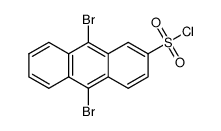 9,10-Dibromoanthracene-2-sulfonylchloride结构式