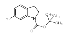 6-溴二氢吲哚-1-羧酸叔丁酯结构式