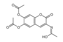 (3-acetamido-7-acetyloxy-2-oxochromen-6-yl) acetate结构式