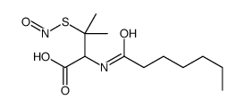 S-亚硝基-N-庚酰基-D,L-青霉胺结构式