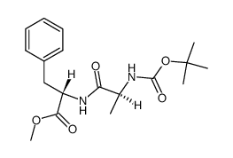 N-tert-butyloxycarbonylalanylphenylalanine methyl ester结构式