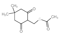 Ethanethioic acid,S-[(4,4-dimethyl-2,6-dioxocyclohexyl)methyl] ester structure