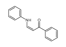 (Z)-1-phenyl-3-(phenylamino)prop-2-en-1-one结构式