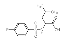 2-([(4-FLUOROPHENYL)SULFONYL]AMINO)-4-METHYLPENTANOIC ACID结构式