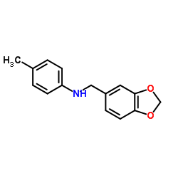 Benzo[1,3]dioxol-5-ylmethyl-p-tolyl-amine Structure