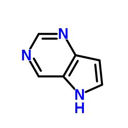 5H-吡咯[3,2-D]嘧啶结构式