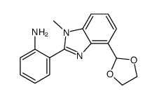 2-[4-(1,3-dioxolan-2-yl)-1-methylbenzimidazol-2-yl]aniline结构式