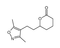 6-[2-(3,5-dimethyl-1,2-oxazol-4-yl)ethyl]oxan-2-one结构式