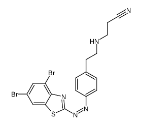 Propanenitrile, 3-[[4-[(4,6-dibromo-2-benzothiazolyl) azo]phenyl]ethylamino]-结构式