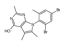 7-(2,4-Dibromo-6-methylphenyl)-2,5,6-trimethyl-1,7-dihydro-4H-pyr rolo[2,3-d]pyrimidin-4-one Structure