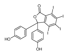 3,3-bis(4-hydroxyphenyl)-4,5,6,7-tetraiodo-2-benzofuran-1-one结构式