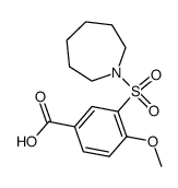 3-(AZEPANE-1-SULFONYL)-4-METHOXY-BENZOIC ACID结构式