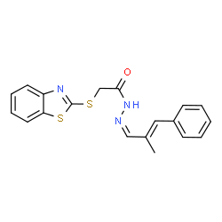 2-(1,3-benzothiazol-2-ylsulfanyl)-N'-(2-methyl-3-phenyl-2-propenylidene)acetohydrazide Structure