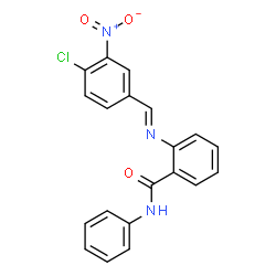 2-({4-chloro-3-nitrobenzylidene}amino)-N-phenylbenzamide结构式