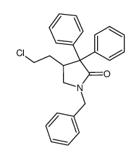 1-benzyl-4-(2-chloro-ethyl)-3,3-diphenyl-pyrrolidin-2-one结构式