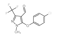 5-(4-Chlorophenoxy)-1-methyl-3-(trifluoromethyl)-1H-pyrazole-4-carbaldehyde Structure