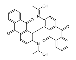 N,N'-(9,9',10,10'-tetrahydro-9,9',10',10'-tetraoxo[1,1'-bianthracene]-2,2'-diyl)bisacetamide structure