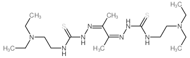 Hydrazinecarbothioamide, 2,2- (1,2-dimethyl-1, 2-ethanediylidene)bis[N-[2-(diethylamino)ethyl]- structure